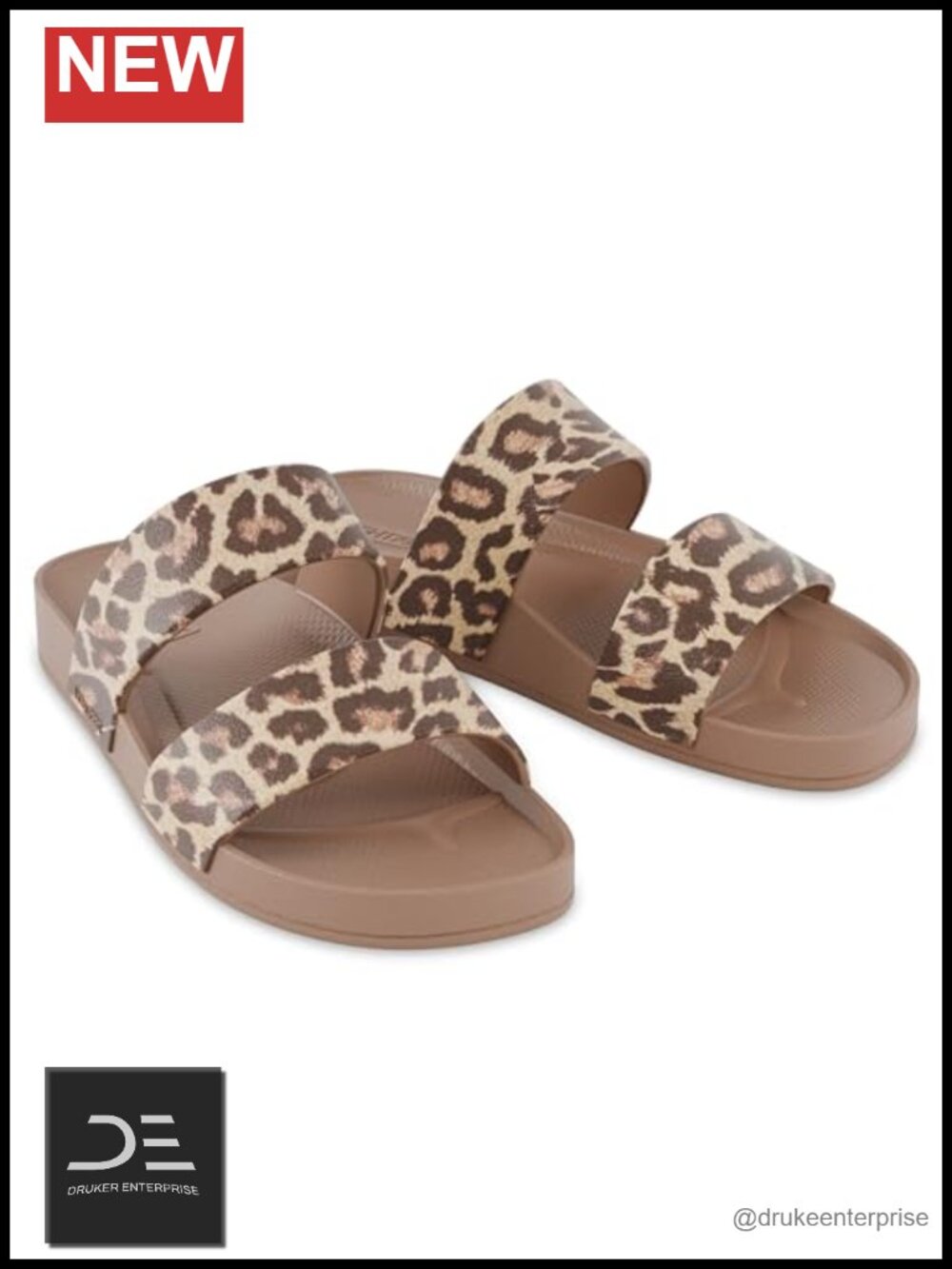 Arch Support Double Strap Slide Sandals, Recycled EVA, Plantar Fasciitis Relief